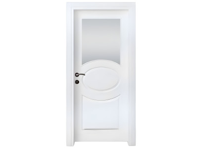 Moderne weiße Tür mit Glaseinsatz Elegante MDF-Tür Türen für Ihr Zuhause