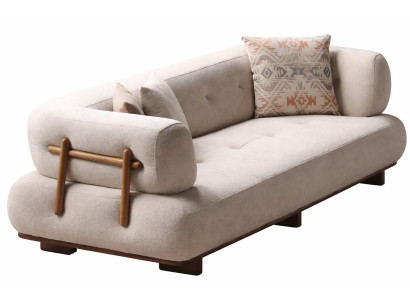 Neu 3-Sitzer-Sofa, modern, beige, Wohnzimmer, weich, bequem, großes Bett