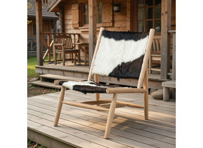 Gartenstuhl Holz Mehrfarbig für Terrasse und Garten