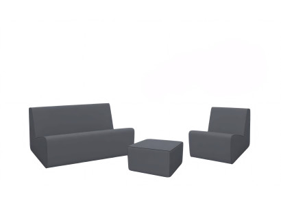 Grauer Sitz-Set Luxuriöse Polstermöbel 2-Sitzer Sofa Edle Verarbeitung