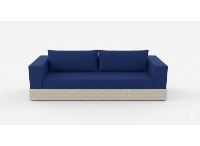 Designer Blaue Polstercouch Stilvoller 3-Sitzer Edle Sitzcouch