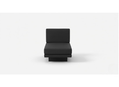 Stilvoller schwarzer Sessel Minimalistische Design Wasserdichter Stoff