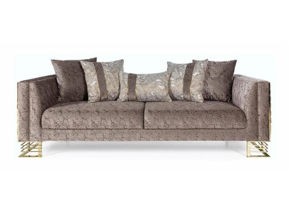 Brauner moderner 3-Sitzer-Sofa Stoffsofa Polstermöbel für zu Hause