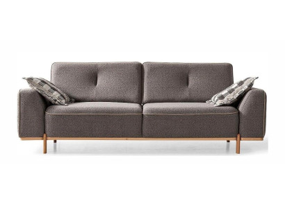 Grauer Designer-3-Sitzer-Sofa weiches Stoffsofa hochwertige Möbel