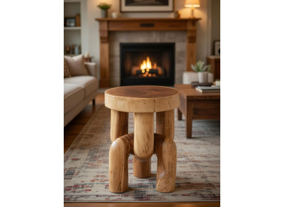 Moderner Beistelltisch aus Holz für Wohnzimmer und kleine Räume