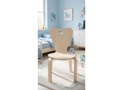 Stabiler Kinderstuhl aus Holz für Esszimmer und Kinderzimmer Design