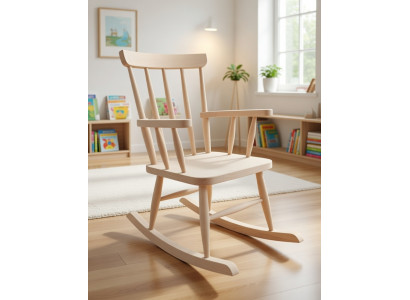 Kinderstuhl mit Schaukel Funktion aus Holz stabil und bequem