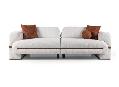 Weißes Stoffsofa stilvolles Sofa Polstermöbel für das Wohnzimmer