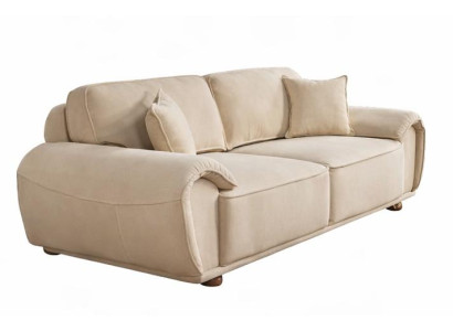 Sofa Dunkelbeige Farbe Modern Stil 3-Sitzer Sofa Weich Armlehne Neu