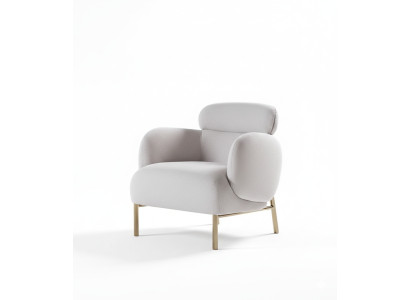 Weißer Sessel  Stoffsessel Polstermöbel für das Wohnzimmer Hochwertige Möbel