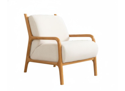 Sessel Weiß Moderner Stil Weicher Sessel Holzbeine Holzrahmen Neu