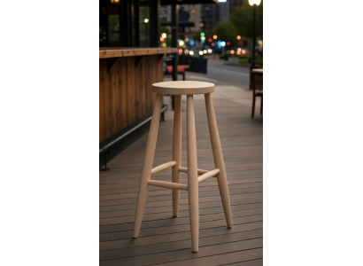 Beige Barhocker aus Holz ideal für moderne Einrichtungen