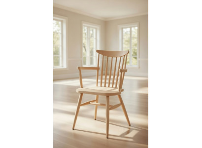 Stilvoller Armlehnenstuhl Beige aus Holz für modernes Design