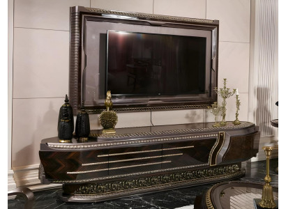 Brauner Holz TV-Ständer Designer RTV Möbel Edler TV-Unterschrank