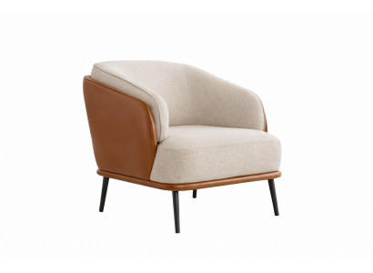 Sessel Farbe Weiß Stil Modern Holzrahmen Polstersessel Holzbeine Neu