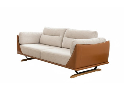 Sofa Weiß Farbe Moderner Stil Holzrahmen Großes Sofa Holzbeine Neu
