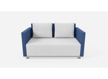 Blauer 2-Sitzer-Sofa Minimalistische Stil Modernes Design Glatte Ecken