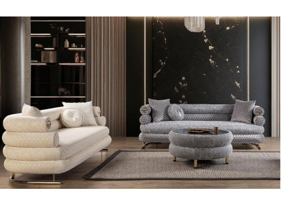 Schönes Design-Set für das Wohnzimmer 3+3-Sitzer Sofas Möbel 2 Teile