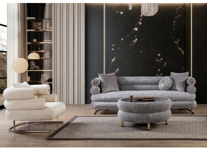 Schönes Design-Set für das Wohnzimmer 3+3-Sitzer Sofas Möbel 2 Teile