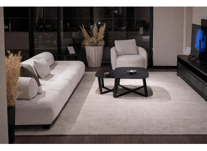 Elegantes Wohnzimmer-Set Weiß Farbe Modernes Design Lounge-Set – 2TLG