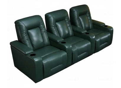 3-Sitzer Sessel Moderner Stil Lederbezug Sessel mit USB-Ladeanschluss