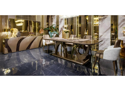 Stilvolle Essgruppe Designer Esszimmer Set Esstisch Stühle Sideboard