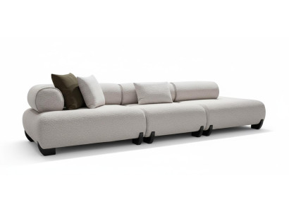Neu 6-Sitzer-Sofa Weiß Modernes Design Lounge-Sofa Minimalistischer Stil