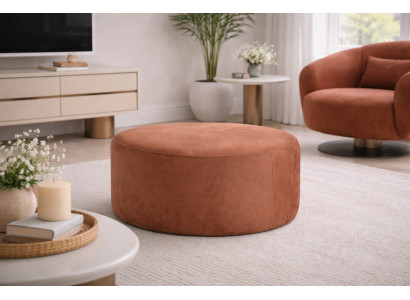 Eleganter Pouf im minimalistischen Design mit weichem Stoff Hochwertige Möbel