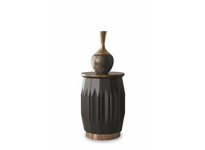 Beistelltisch Holzgestell Moderner Klassiker Stil Schwarz-Braun Farbe