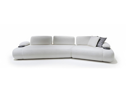 Elegantes Ecksofa Farbe Weiß Modernes Design Minimalistischer Stil