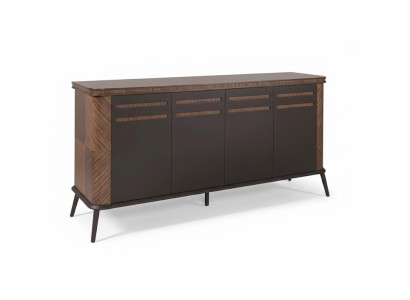 Braunes Sideboard Minimalistischer Stil Holzrahmen Abgerundete Ecken