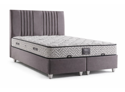 Bett mit Matratze Moderner Stil Bett mit Stauraum Weiche Matratze