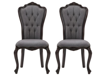 Stuhl Klassischer Stil Farbe Schwarz Weiche Rückenlehne Holzrahmen Neu