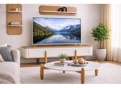 Stilvolles Wohnzimmer Set TV-Lowboard Edle Wandregale Designer Set