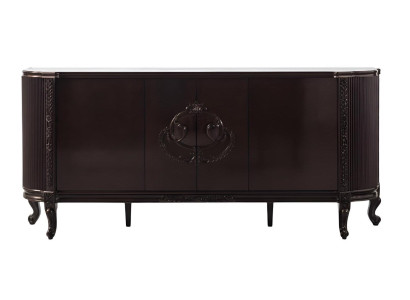 Sideboard Braun Farbe Klassischer Stil Holz-Sideboard Holzbeine Neu