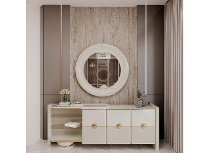 Elegante Konsole mit Spiegel für modernes Wohndesign