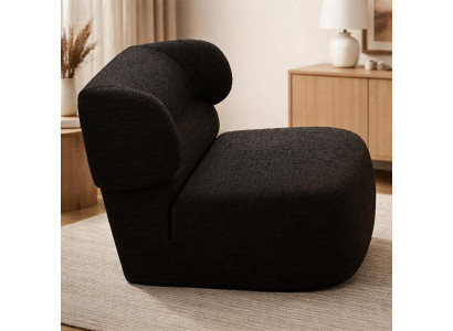 Bequemer Schwarzer Stoffsessel Wohnzimmer Designer Sessel Möbel