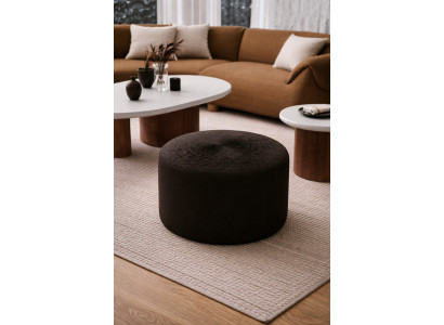 Schwarzer Pouf für modernes Wohnzimmer mit weichem Bezug код поехал