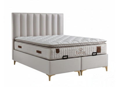 Bett mit Matratze Moderner Stil Weiche Polsterung Bett mit Stauraum