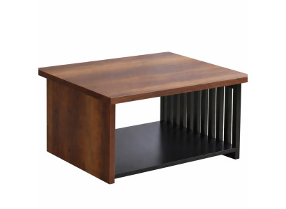 Eleganter Couchtisch Modernes Design  Braune Holzstruktur Einfarbig