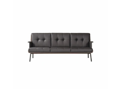 3-Sitzer-Sofa Minimalistischer Stil Schwarze Farbe Einzigartige Form