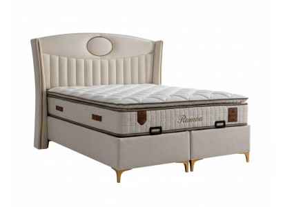 Bett mit Matratze Moderner Stil Bett mit Stauraum Weiche Matratze