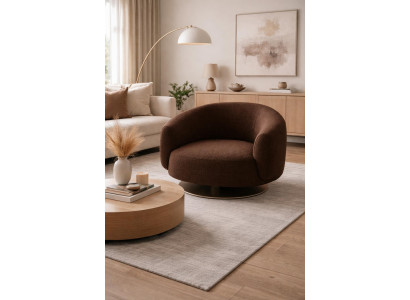 Brauner Wohnzimmer Sessel Luxuriöse Sitzmöbel Edler Loungesessel