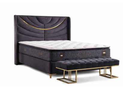 Schlafzimmer-Set Moderner Stil Weiche Polsterung Bett mit Stauraum