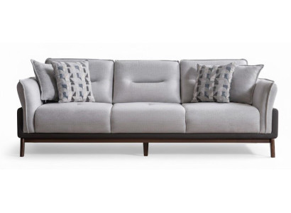 3-Sitzer-Sofa Moderner Stil Farbe Weiß Weiche Armlehnen Holzrahmen Neu