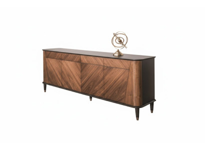 Stilvolles Sideboard Minimalistische Stil Holzrahmen Abgerundete Ecken