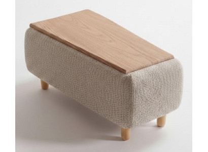 Zwischentisch Beige Moderner Stil Holzoberfläche Holzbeine Weiche Kante