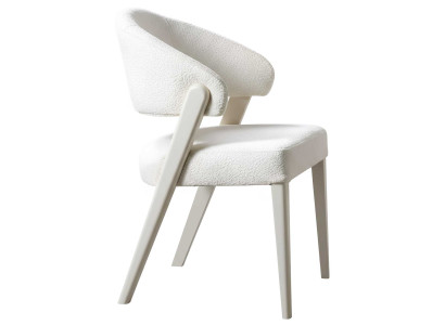 Stuhl Modern Weiß Stoff Elegant Designerstuhl Bequem Minimalismus