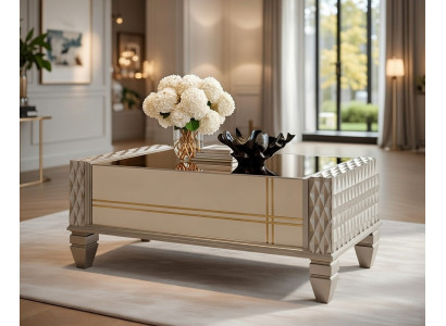 Stilvoller Couchtisch im modernen Design mit geometrischem Muster