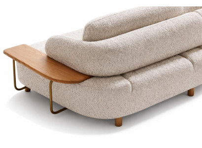 Sofa-Set 3-Sitzer-Sofa Beistelltisch Moderner Stil Farbe Beige Neu